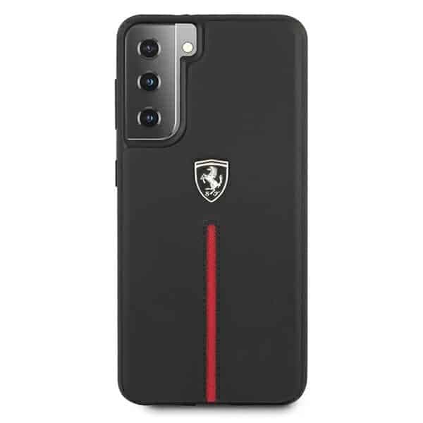 Ferrari Off Track Leather Nylon Stripe - Samsung Galaxy S21 - Μαύρο 3