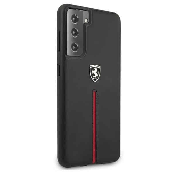 Ferrari Off Track Leather Nylon Stripe - Samsung Galaxy S21 - Μαύρο 4