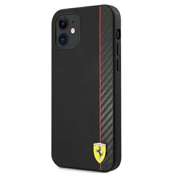 Ferrari On Track Carbon Stripe - θήκη για Apple iPhone 12 mini - Μαύρο 2
