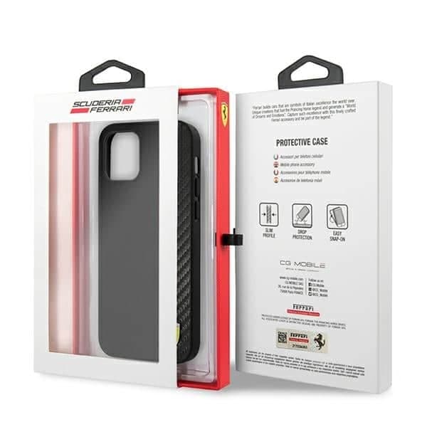 Ferrari On Track Carbon Stripe - θήκη για Apple iPhone 12 mini - Μαύρο 8