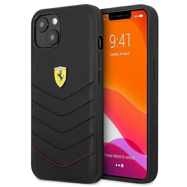 Ferrari Off Track Quilted - θήκη για Apple iPhone 13 mini - Μαύρο