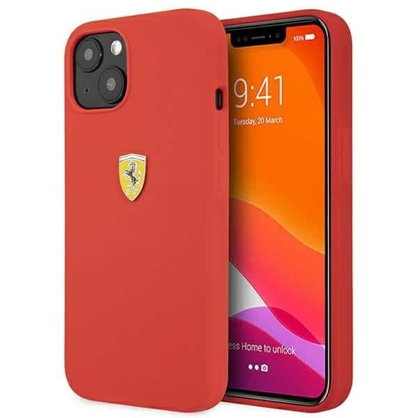 Ferrari Silicone - θήκη για Apple iPhone 13 mini - Κόκκινο
