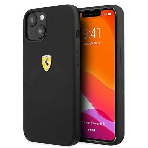 Ferrari Silicone - θήκη για Apple iPhone 13 mini - Μαύρο