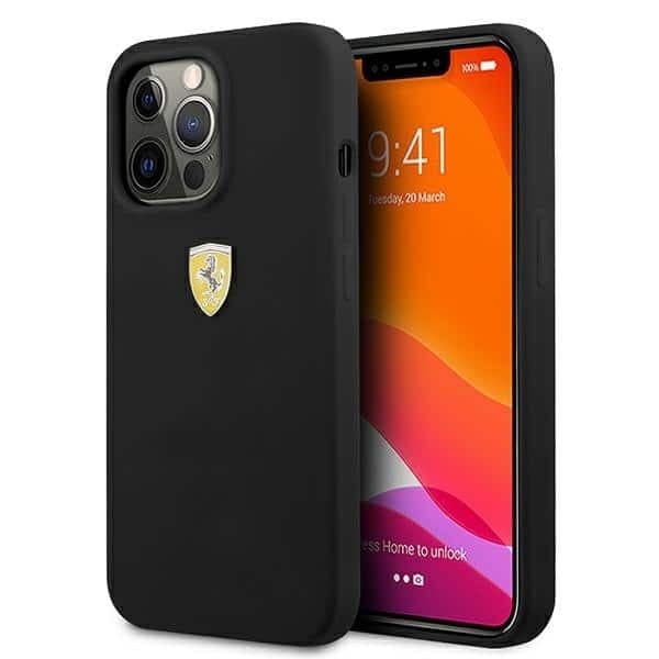 Ferrari Silicone - θήκη για Apple iPhone 13 Pro Max - Μαύρο