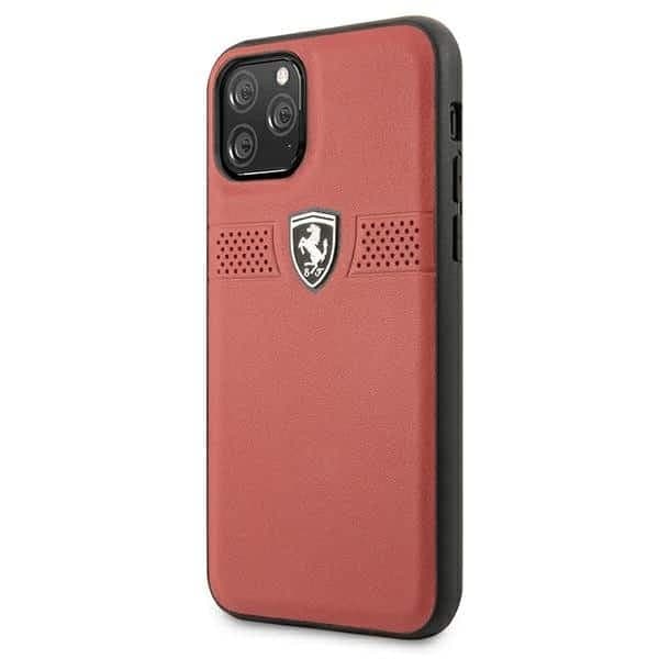 Ferrari Off Track Leather - θήκη για Apple iPhone 11 Pro - Κόκκινο 2