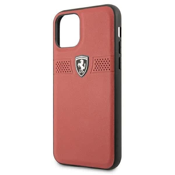 Ferrari Off Track Leather - θήκη για Apple iPhone 11 Pro - Κόκκινο 3