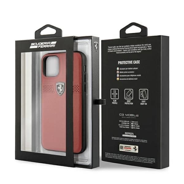 Ferrari Off Track Leather - θήκη για Apple iPhone 11 Pro - Κόκκινο 7
