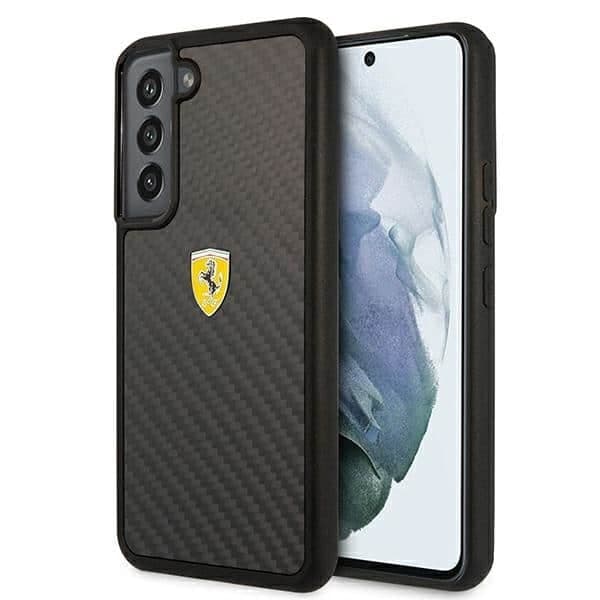 Ferrari On Track Real Carbon - θήκη για Samsung Galaxy S22 S901 - Μαύρο