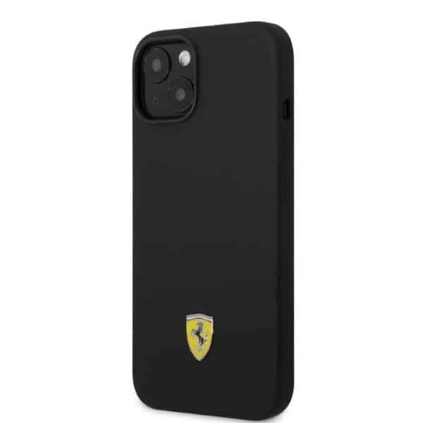 Ferrari Silicone Metal Logo Magsafe - θήκη για Apple iPhone 14 - Μαύρο 2