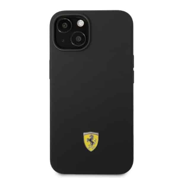 Ferrari Silicone Metal Logo Magsafe - θήκη για Apple iPhone 14 - Μαύρο 3