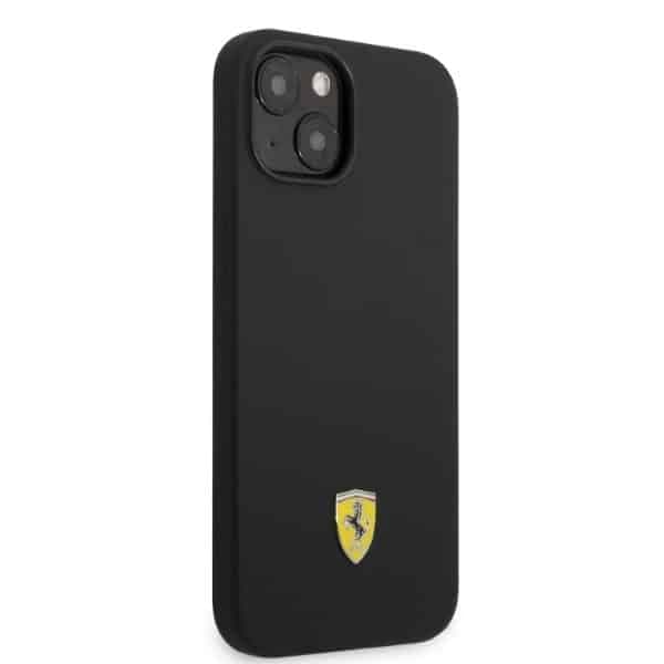 Ferrari Silicone Metal Logo Magsafe - θήκη για Apple iPhone 14 - Μαύρο 4