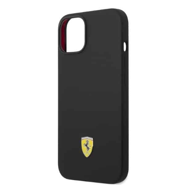 Ferrari Silicone Metal Logo Magsafe - θήκη για Apple iPhone 14 - Μαύρο 6