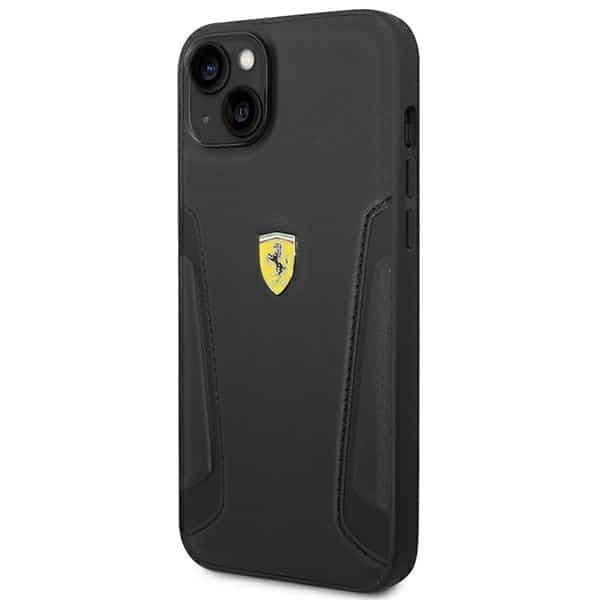 Ferrari Leather Stamp Sides - θήκη για Apple iPhone 14 Plus - Μαύρο 2