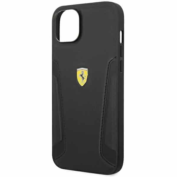 Ferrari Leather Stamp Sides - θήκη για Apple iPhone 14 Plus - Μαύρο 6