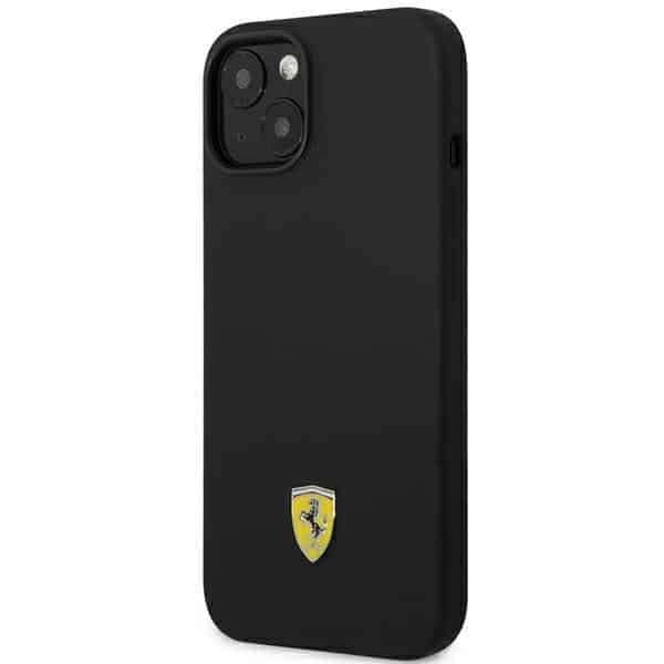 Ferrari Silicone Metal Logo - θήκη για Apple iPhone 14 - Μαύρο 2