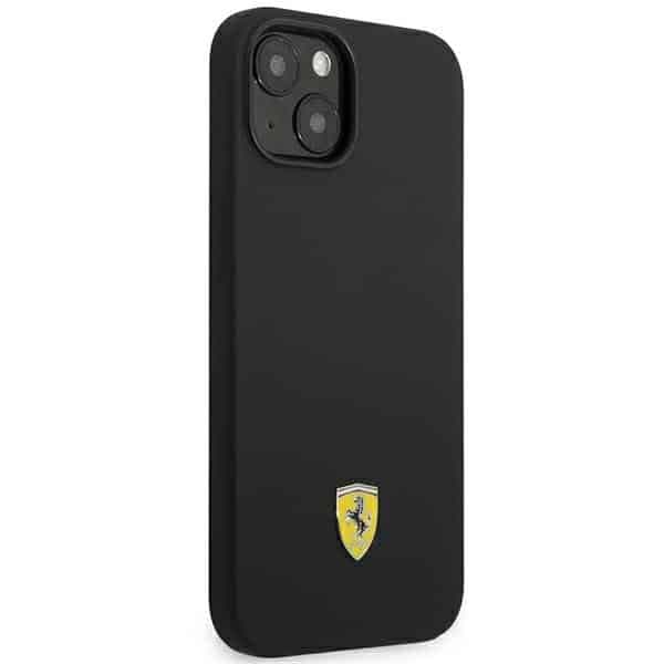 Ferrari Silicone Metal Logo - θήκη για Apple iPhone 14 - Μαύρο 4