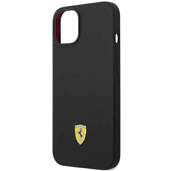 Ferrari Silicone Metal Logo - θήκη για Apple iPhone 14 - Μαύρο 6