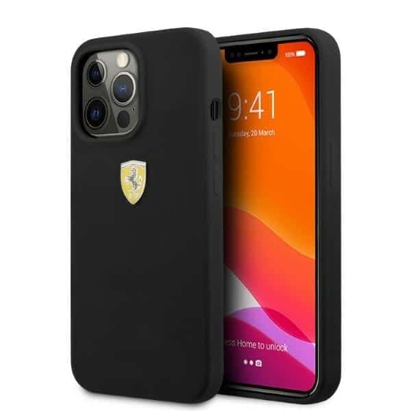 Ferrari Silicone - θήκη για Apple iPhone 13 Pro Max - Μαύρο