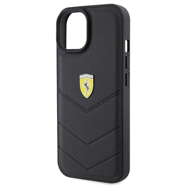 Ferrari Quilted Metal Logo - θήκη για Apple iPhone 15 - Μαύρο 6