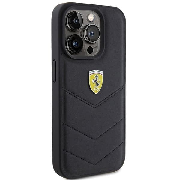 Ferrari Quilted Metal Logo - θήκη για Apple iPhone 15 Pro - Μαύρο 4