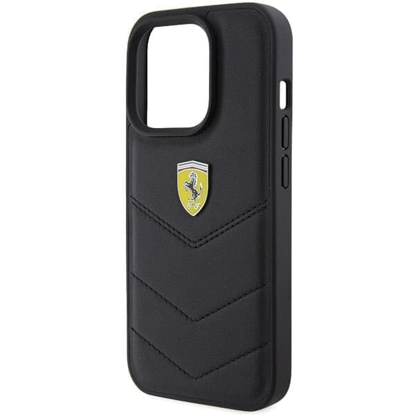 Ferrari Quilted Metal Logo - θήκη για Apple iPhone 15 Pro - Μαύρο 6