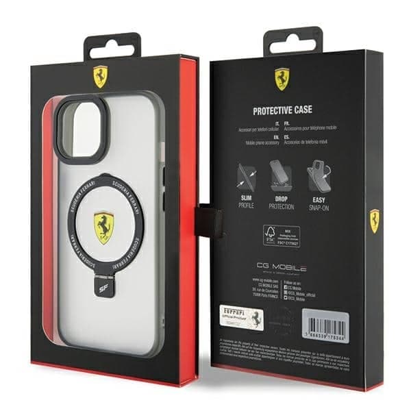 Ferrari Ring Stand 2023 Collection MagSafe - θήκη για Apple iPhone 15 - Διάφανο 8