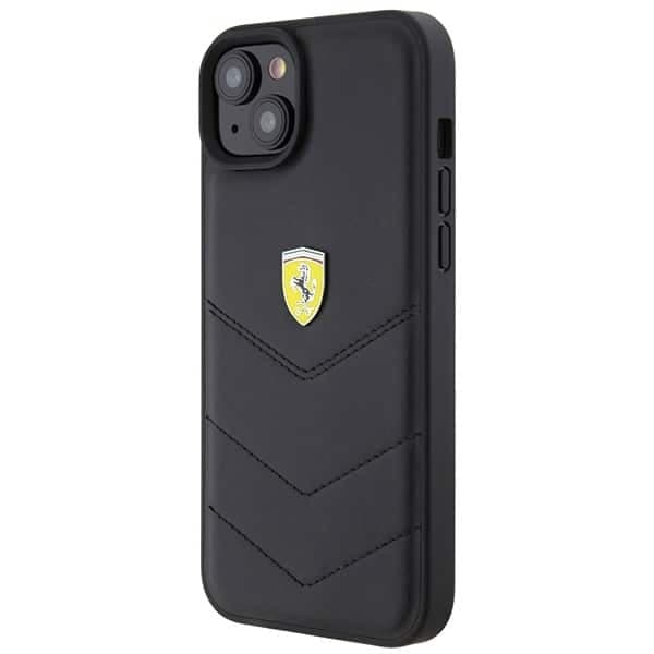 Ferrari Quilted Metal Logo - θήκη για Apple iPhone 15 Plus - Μαύρο 2