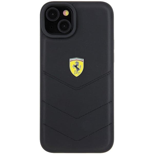 Ferrari Quilted Metal Logo - θήκη για Apple iPhone 15 Plus - Μαύρο 3