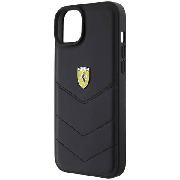 Ferrari Quilted Metal Logo - θήκη για Apple iPhone 15 Plus - Μαύρο 6