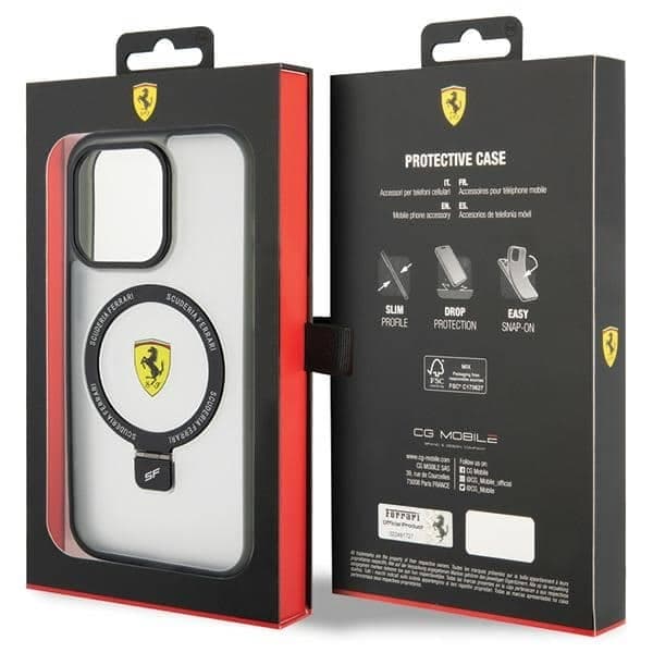 Ferrari Ring Stand 2023 Collection MagSafe - θήκη για Apple iPhone 15 Pro - Διάφανο 8