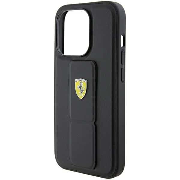 Ferrari Grip Stand Metal Logo - θήκη για Apple iPhone 15 Pro Max - Μαύρο 7