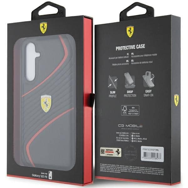 Ferrari Twist Metal Logo - θήκη για Samsung Galaxy S23 FE - Μαύρο 7