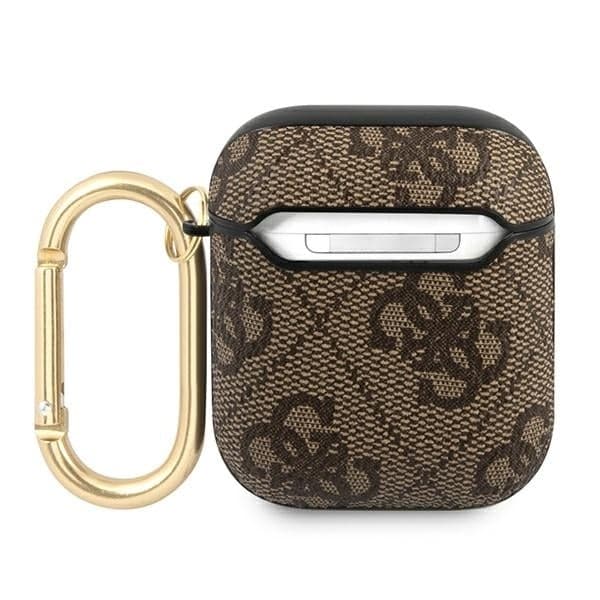 Guess GUA24GSMW κάλυμμα για AirPods 1/2 καφέ 4G Script Metal Collection 2