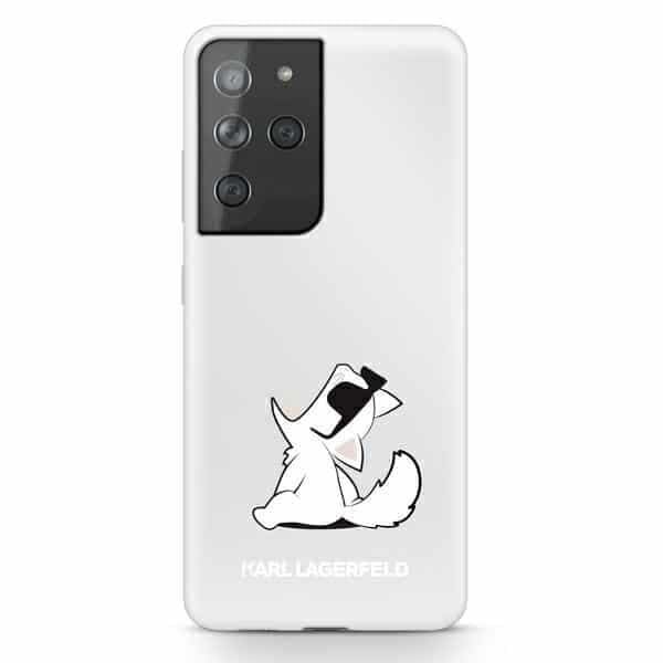Karl Lagerfeld Choupette Fun - θήκη για Samsung Galaxy S21 Ultra - Διάφανο