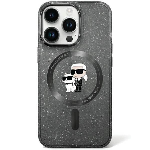 Karl Lagerfeld Karl&Choupette Glitter Magsafe - θήκη για Apple iPhone 11 / XR - Μαύρο