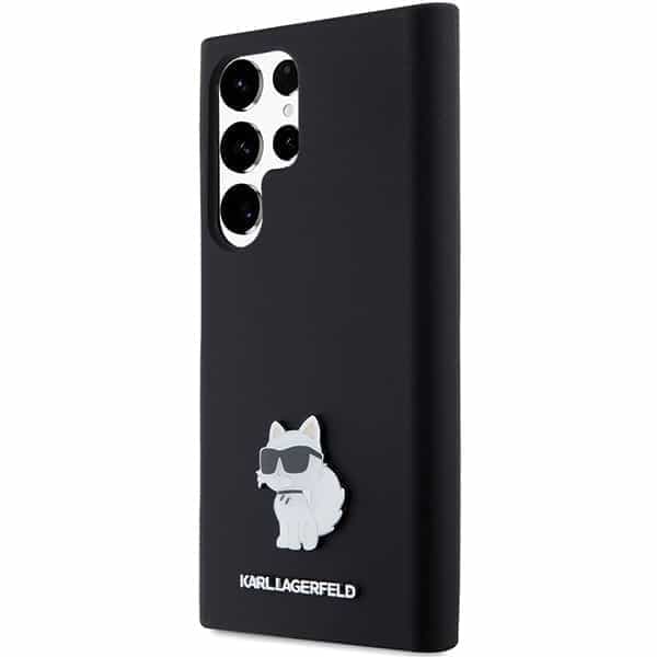 Karl Lagerfeld Silicone Choupette Metal Pin - θήκη για Samsung Galaxy S24 Ultra - Μαύρο 2