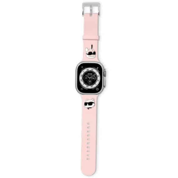 Karl Lagerfeld 3D Rubber Karl&Choupette - θήκη για Apple Watch 38mm (1st gen) / 40mm 41mm - Ροζ