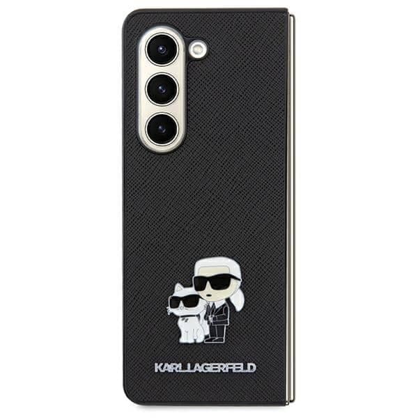 Karl Lagerfeld Saffiano Karl & Choupette Pin - θήκη για Samsung Galaxy A35 - Μαύρο