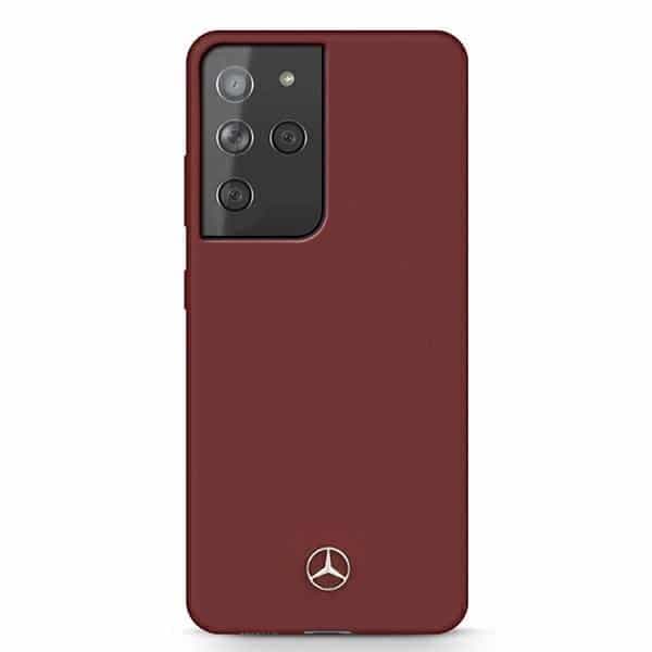 Mercedes Silicone Line - θήκη για Samsung Galaxy S21 - Κόκκινο