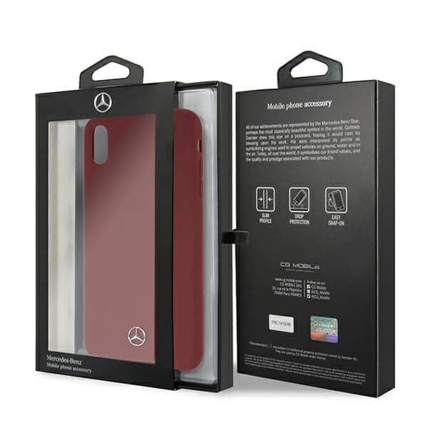 Mercedes Silicone Line - θήκη για Apple iPhone XS Max - Κόκκινο 7