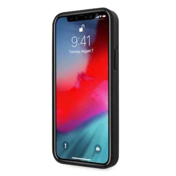 Mercedes Leather Perforated Area - θήκη για Apple iPhone 12 Pro Max - Μαύρο 5