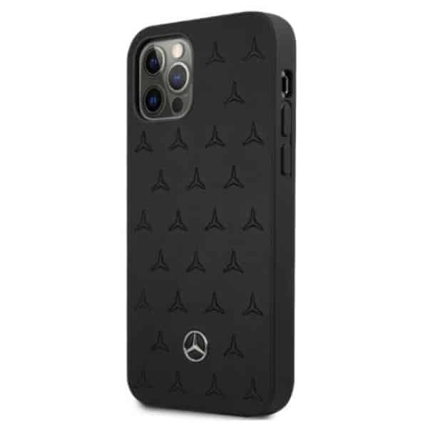 Mercedes Leather Stars Pattern - θήκη για Apple iPhone 12 Pro Max - Μαύρο 2