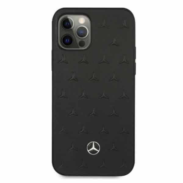 Mercedes Leather Stars Pattern - θήκη για Apple iPhone 12 Pro Max - Μαύρο 3