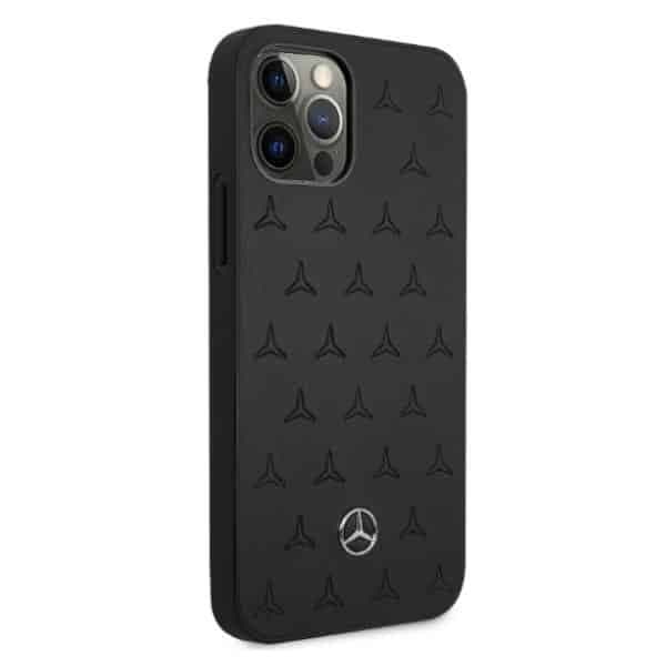 Mercedes Leather Stars Pattern - θήκη για Apple iPhone 12 Pro Max - Μαύρο 4
