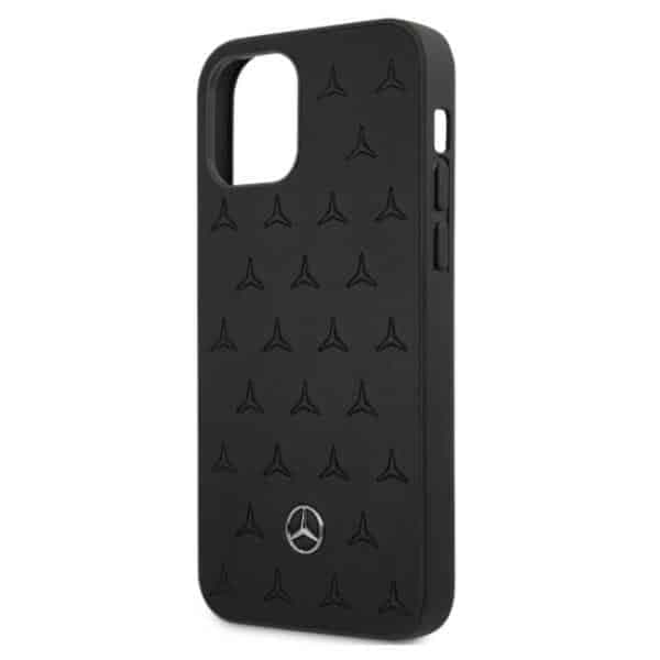 Mercedes Leather Stars Pattern - θήκη για Apple iPhone 12 Pro Max - Μαύρο 6