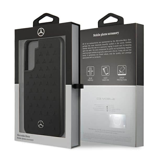 Mercedes Leather Stars Pattern - θήκη για Samsung S22 + S906 - Μαύρο 8