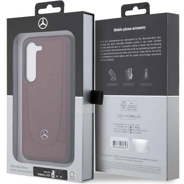 Mercedes Leather Urban - θήκη για Samsung Galaxy S23 - Κόκκινο 8