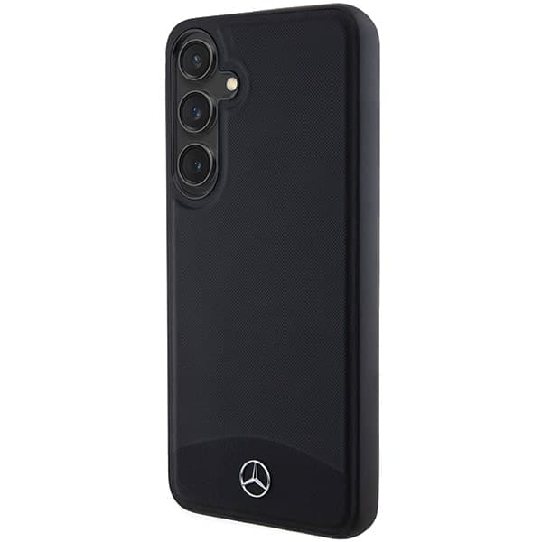 Mercedes Leather Textured & Plain MagSafe - θήκη για Samsung Galaxy S24+ - Μαύρο 2