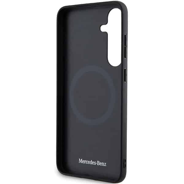 Mercedes Leather Textured & Plain MagSafe - θήκη για Samsung Galaxy S24+ - Μαύρο 7