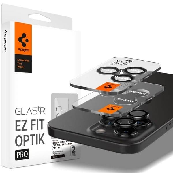 Spigen Optik.Tr Camera Lens για iPhone 15 Pro/15 Pro Max "EZ FIT" 2 τεμάχια, κρυστάλλινα διαυγής AGL06914 2